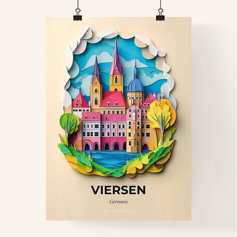 Vivid Viersen, Germany, Colorful Poster