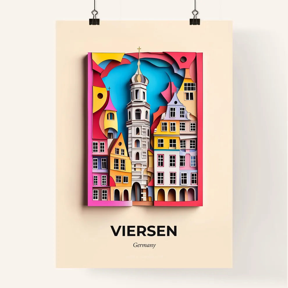 Vivid Viersen, Germany, Colorful Poster