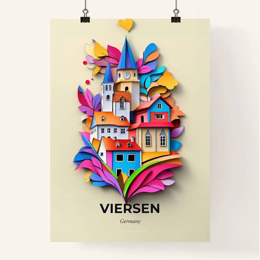 Vivid Viersen, Germany, Colorful Poster
