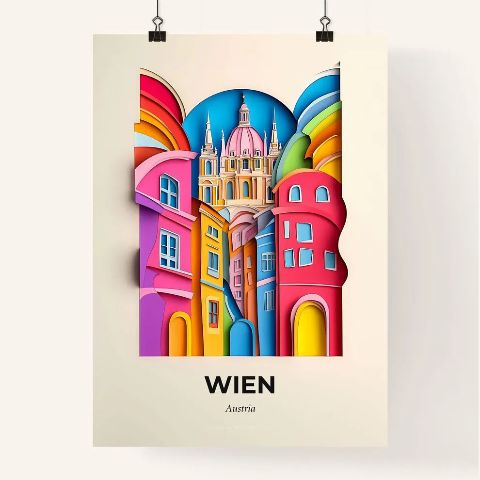 Vivid Vienna, Austria, Colorful Poster