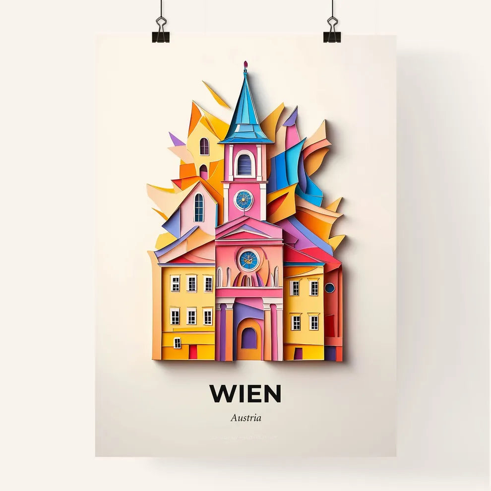 Vivid Vienna, Austria, Colorful Poster
