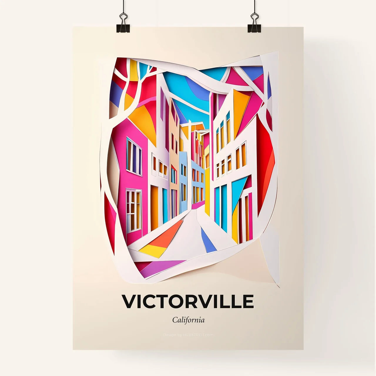 Vivid Victorville, California, Colorful Poster