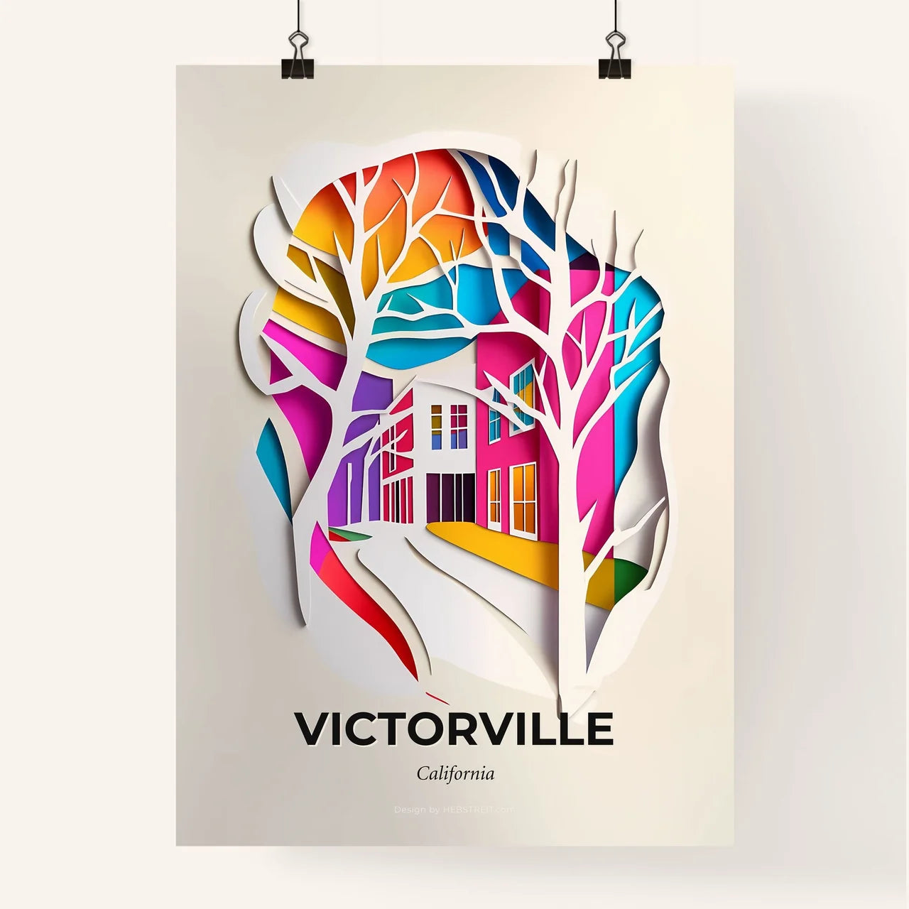 Vivid Victorville, California, Colorful Poster
