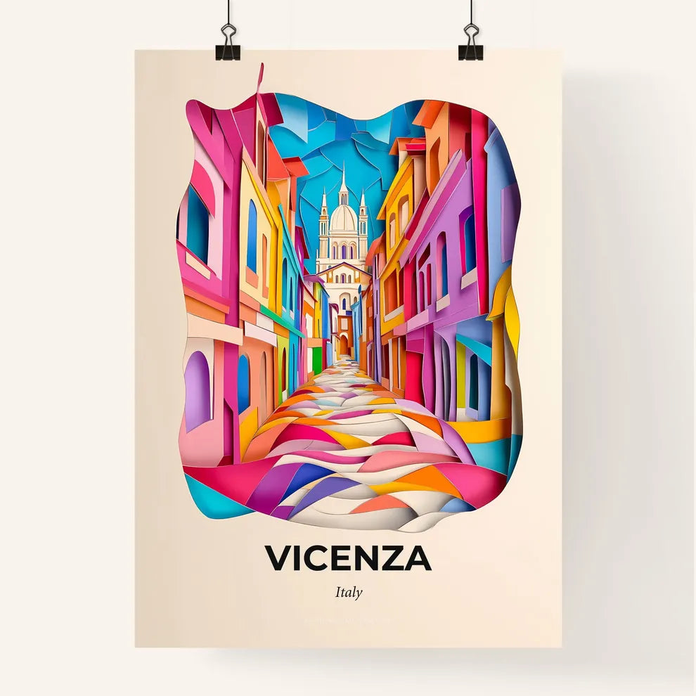 Vivid Vicenza, Italy, Colorful Poster