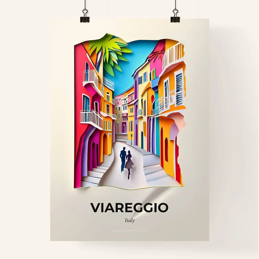 Vivid Viareggio, Italy, Colorful Poster