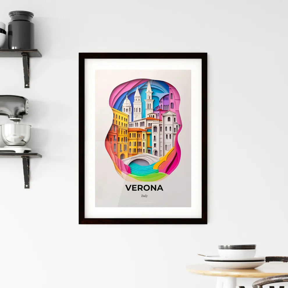Vivid Verona, Italy, Framed Wall Art