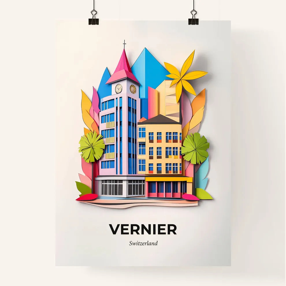 Vivid Vernier, Switzerland, Colorful Poster
