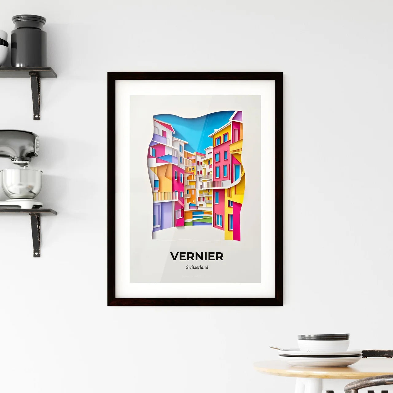 Vivid Vernier, Switzerland, Framed Wall Art