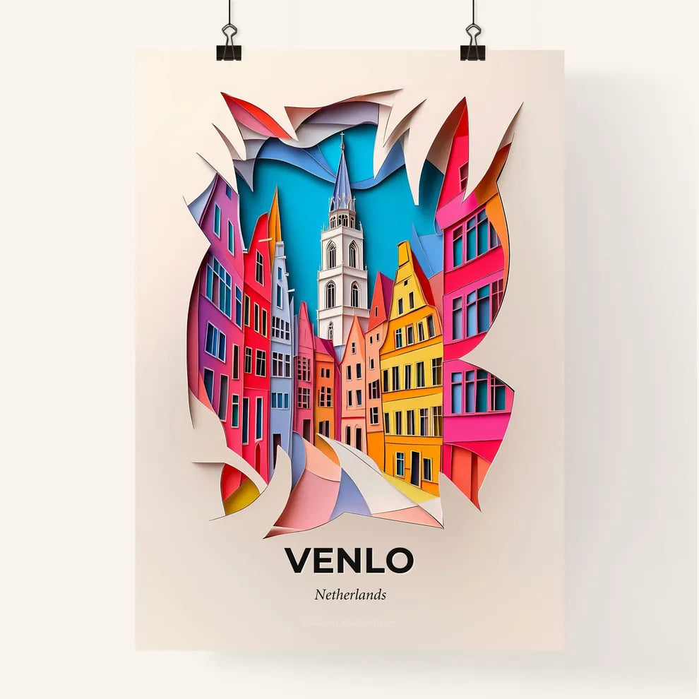 Vivid Venlo, Netherlands, Colorful Poster