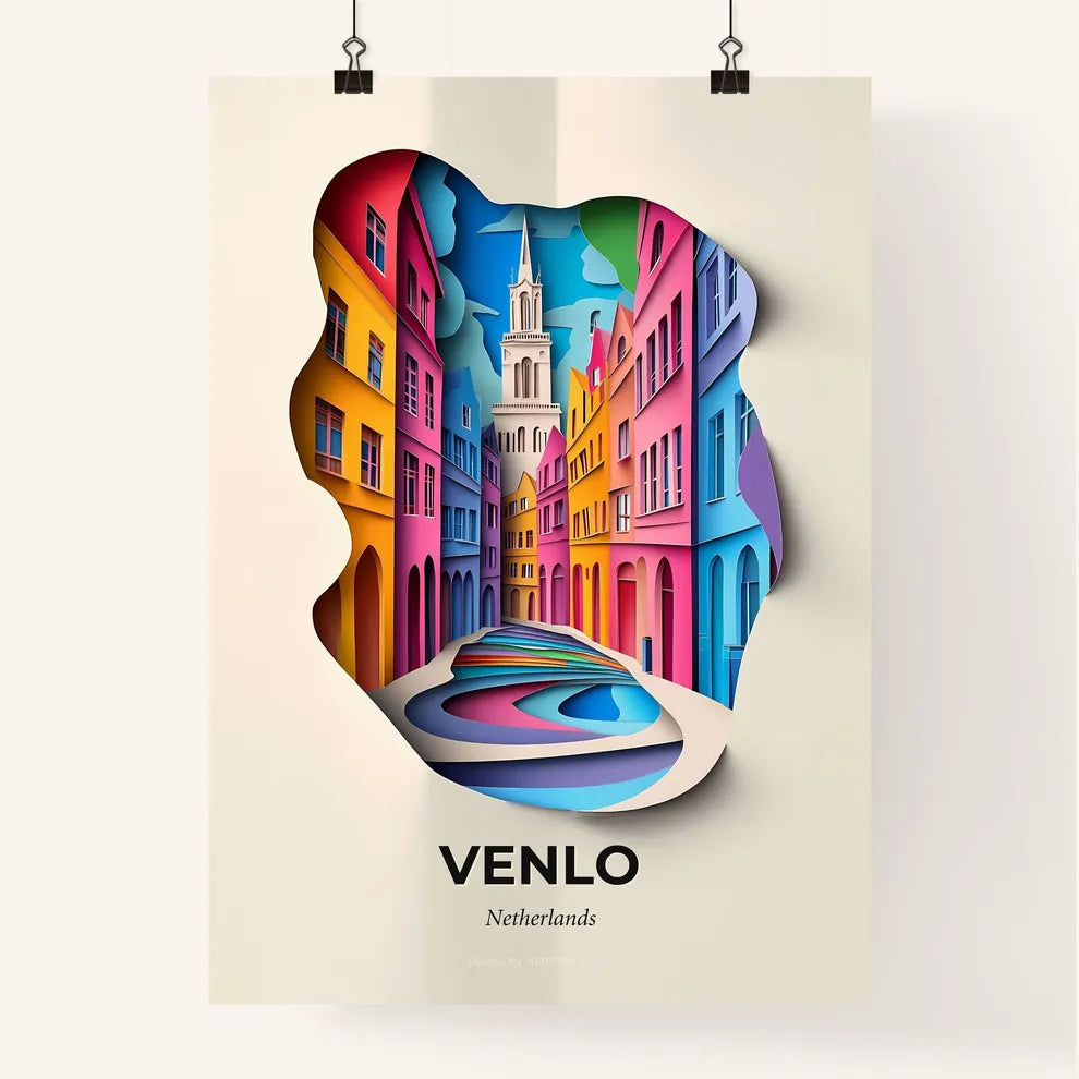 Vivid Venlo, Netherlands, Colorful Poster
