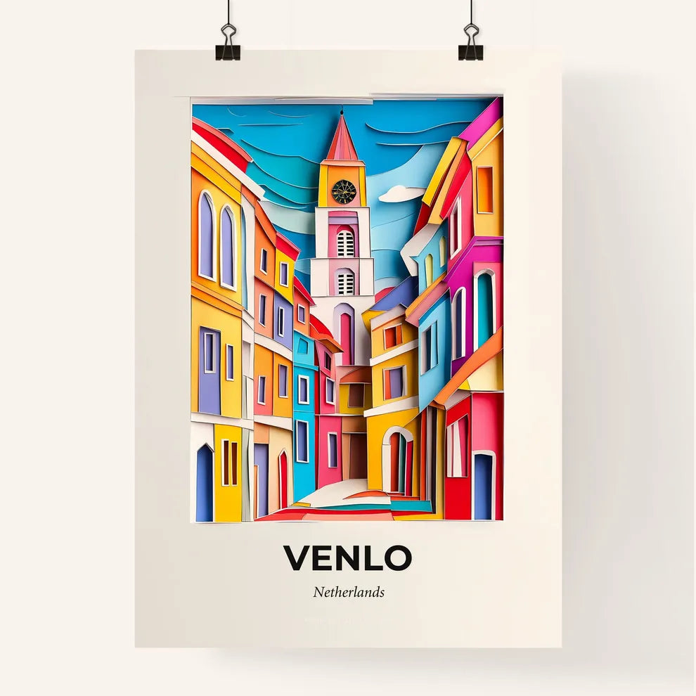Vivid Venlo, Netherlands, Colorful Poster