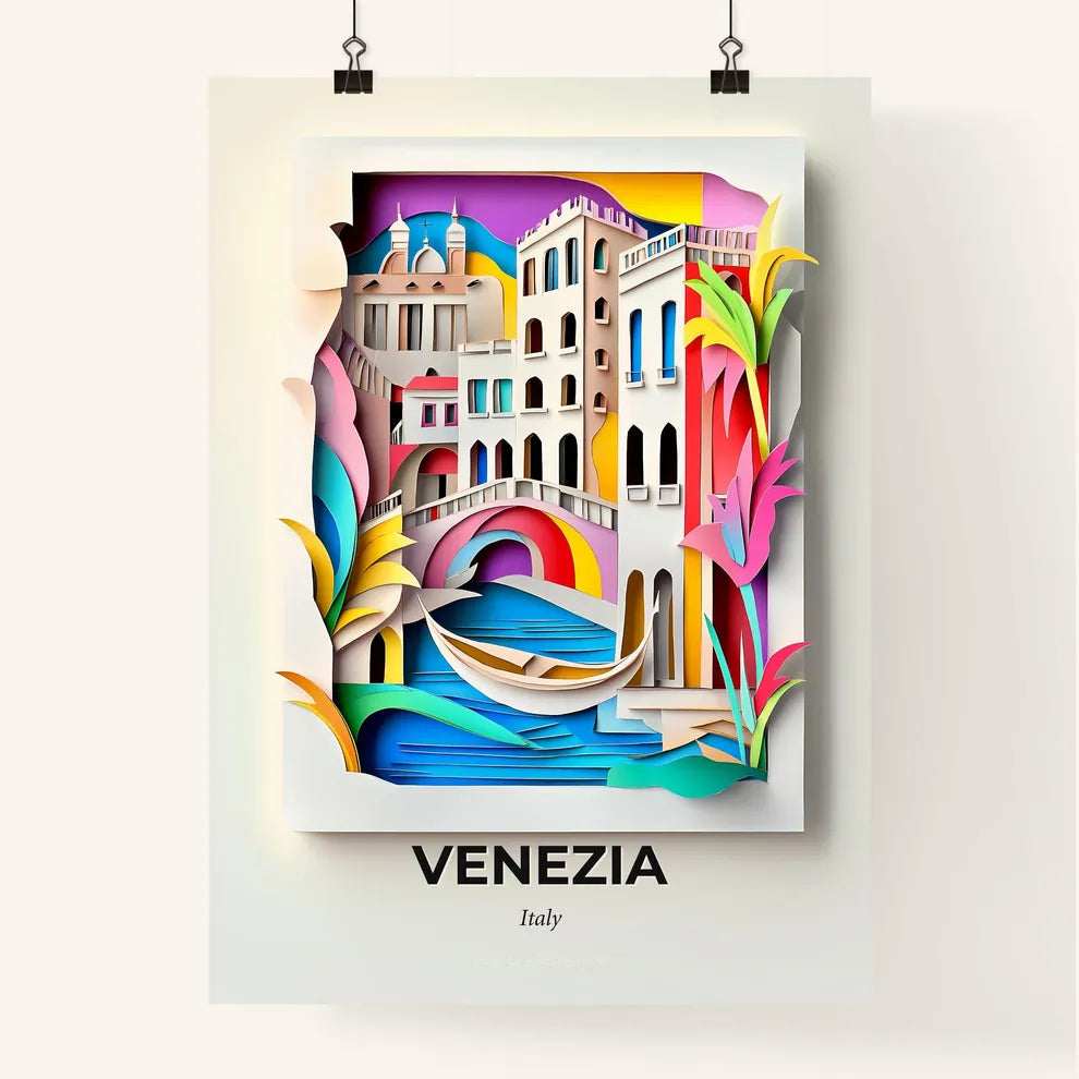 Vivid Venice, Italy, Colorful Poster