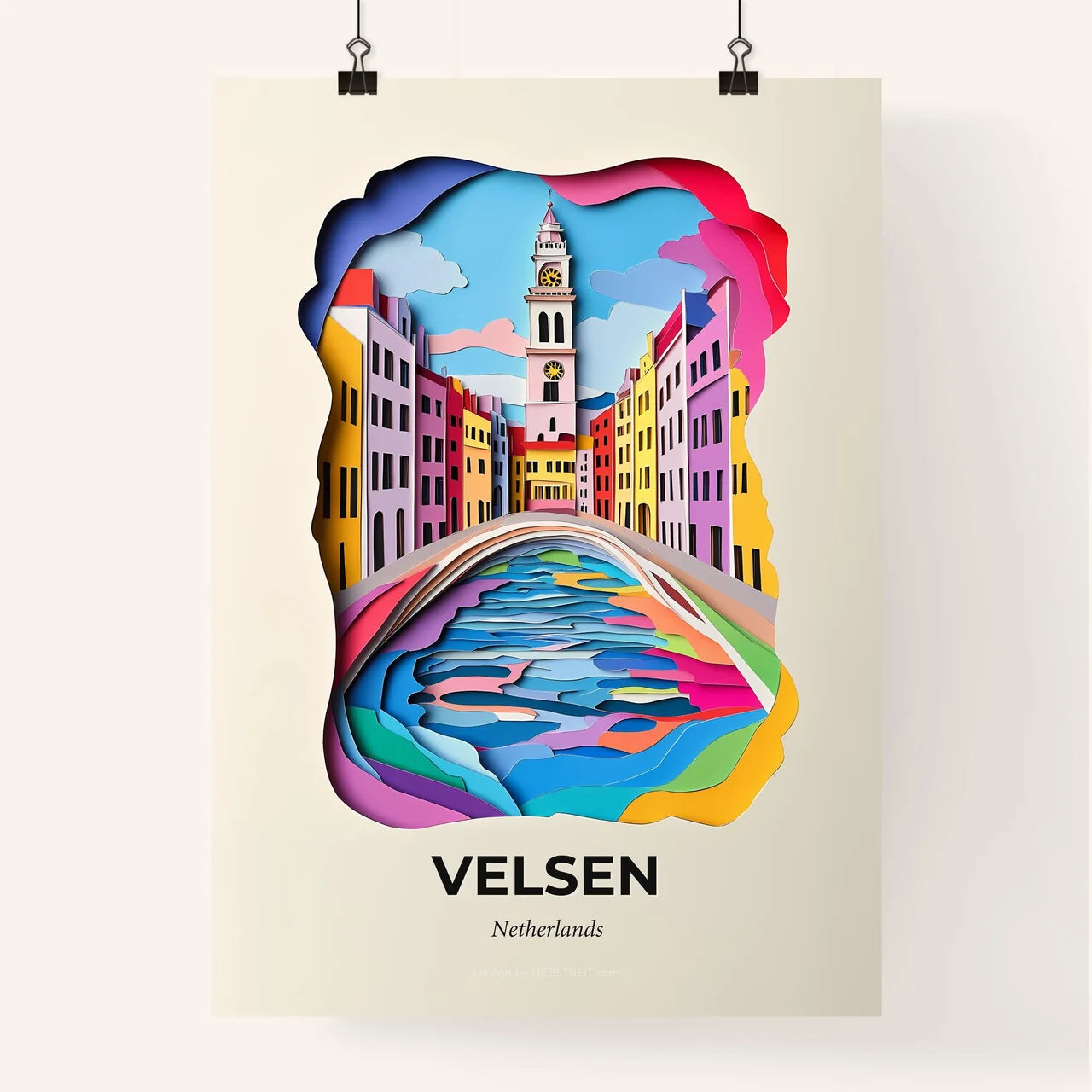 Vivid Velsen, Netherlands, Colorful Poster