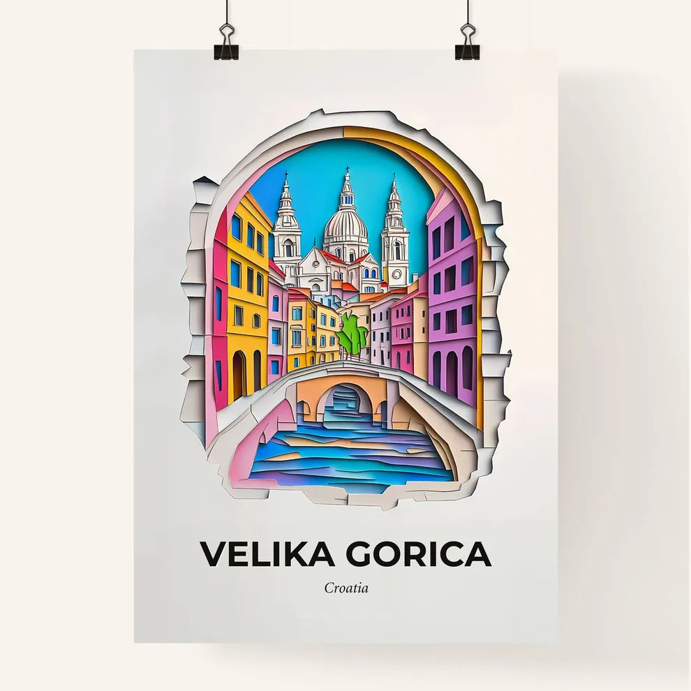 Vivid Velika Gorica, Croatia, Colorful Poster