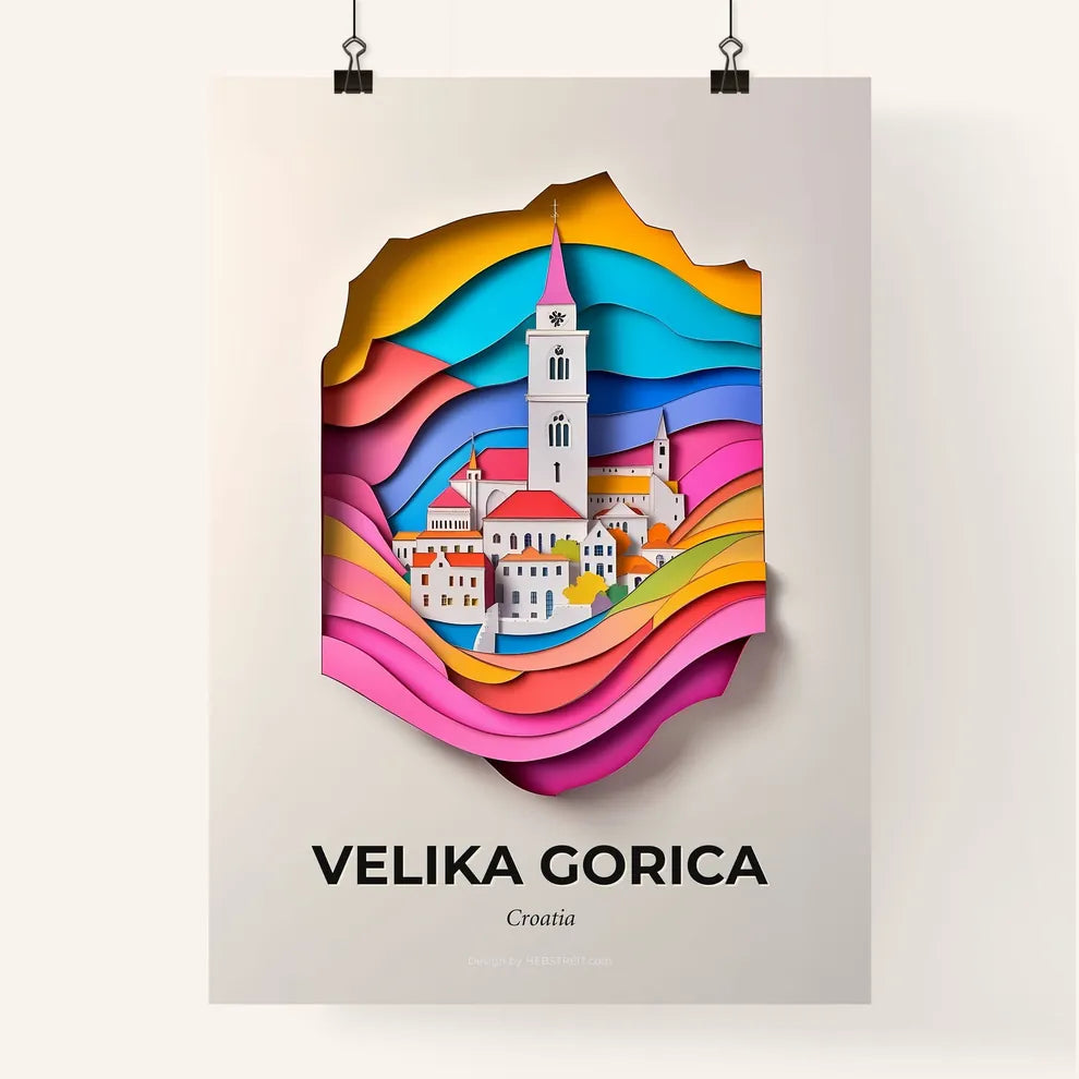 Vivid Velika Gorica, Croatia, Colorful Poster