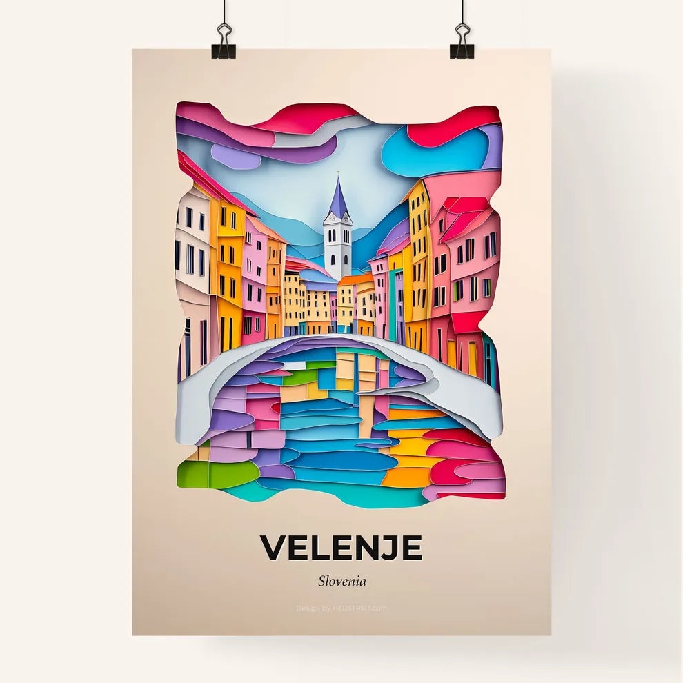 Vivid Velenje, Slovenia, Colorful Poster