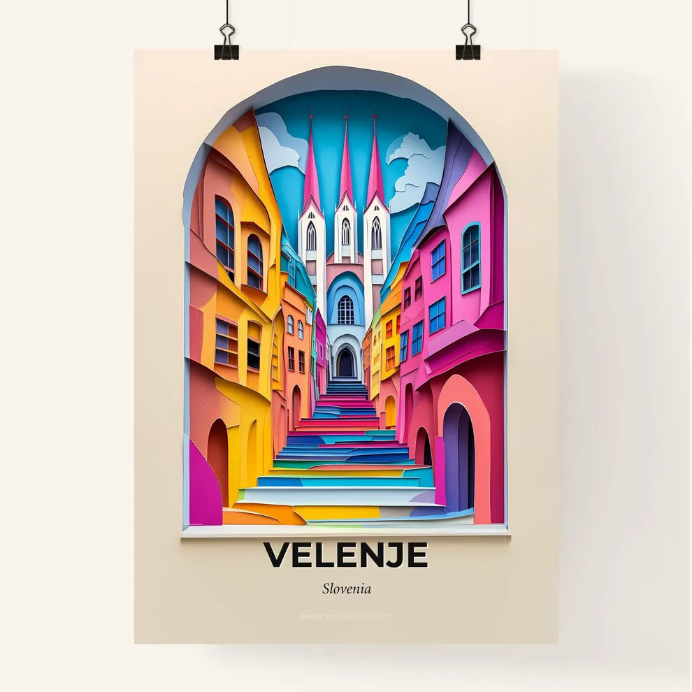 Vivid Velenje, Slovenia, Colorful Poster