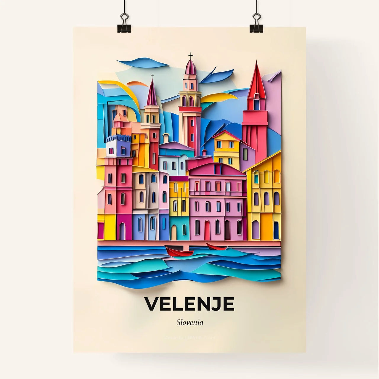 Vivid Velenje, Slovenia, Colorful Poster