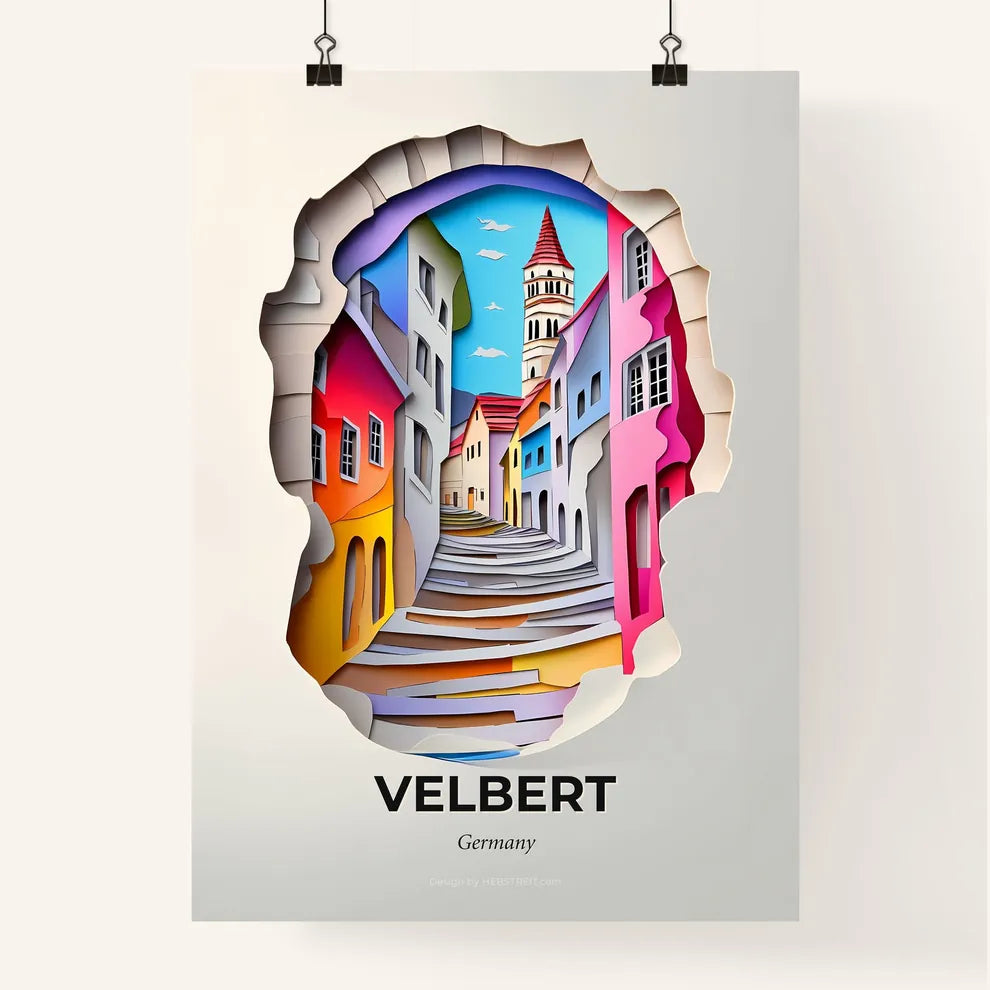 Vivid Velbert, Germany, Colorful Poster