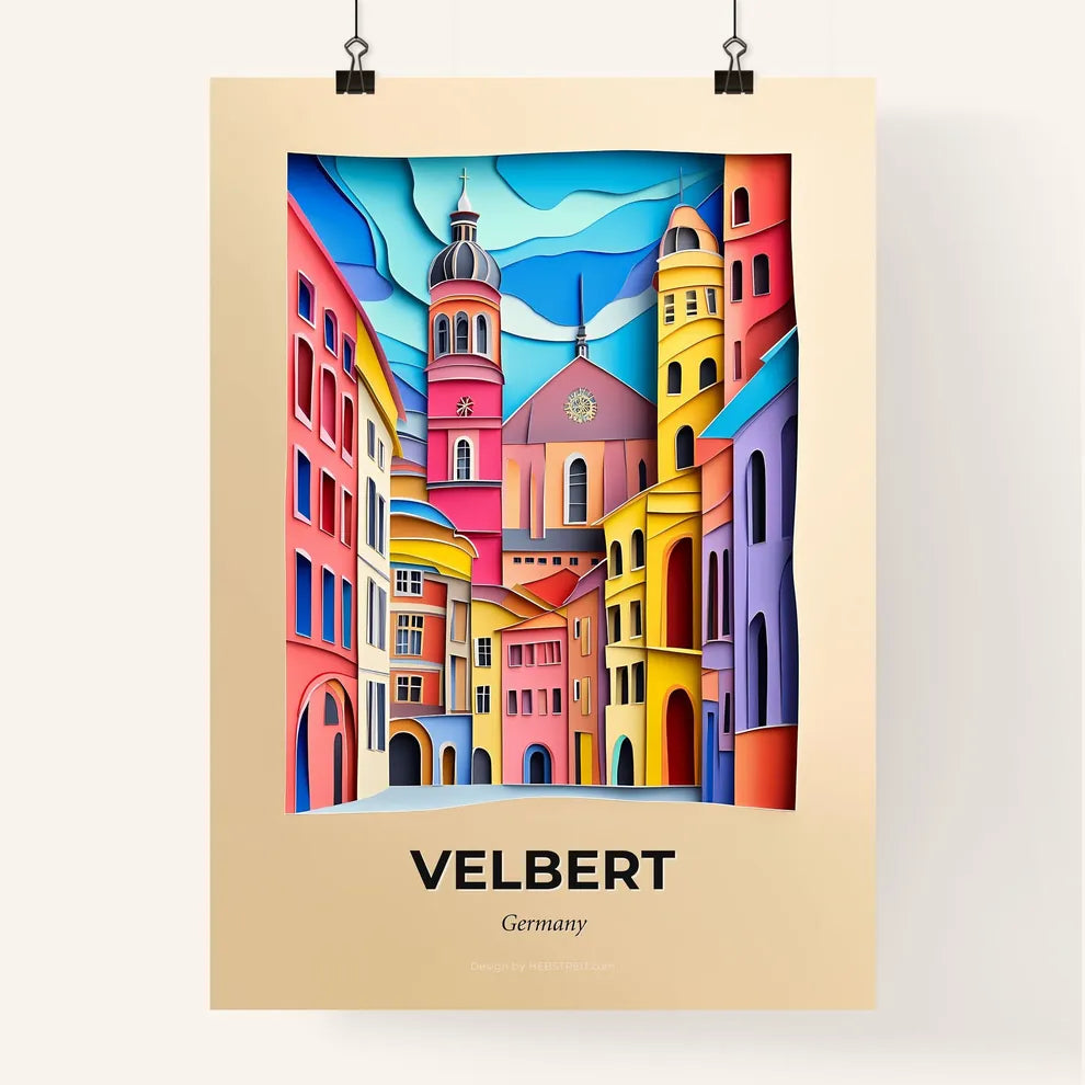 Vivid Velbert, Germany, Colorful Poster