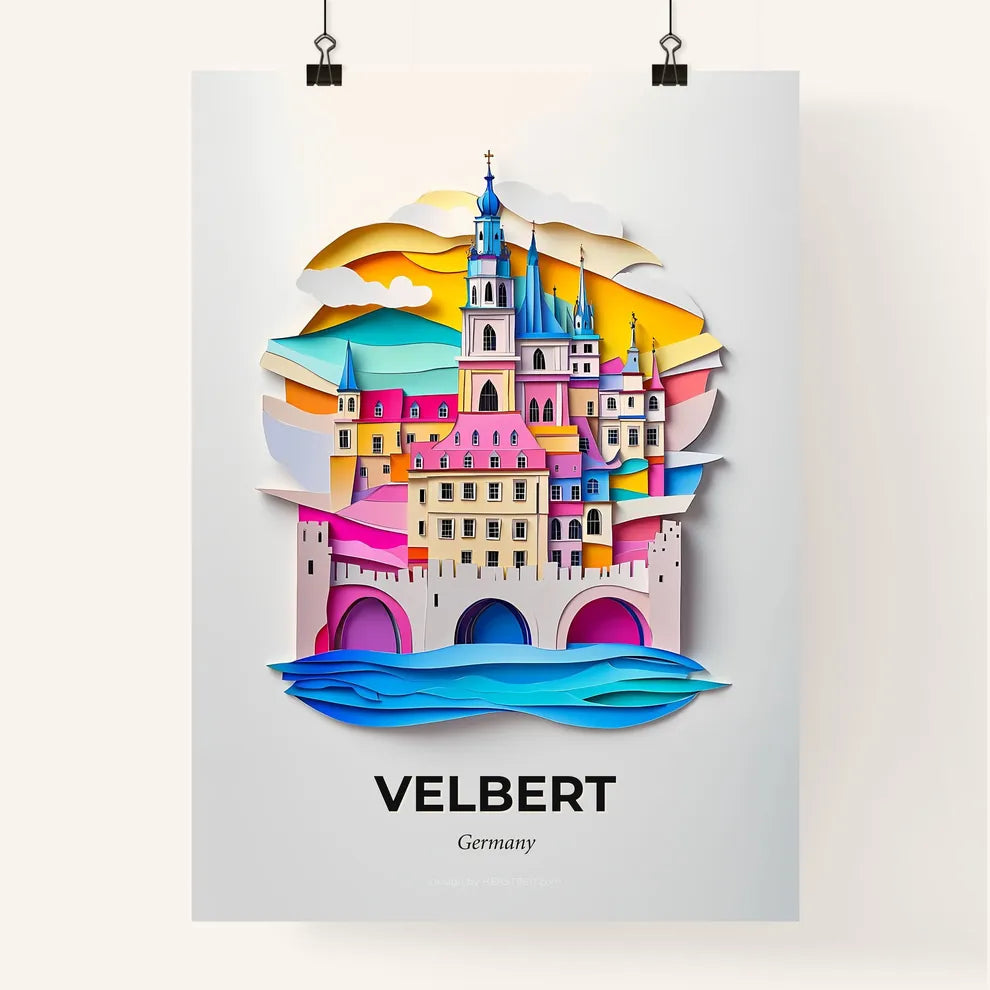 Vivid Velbert, Germany, Colorful Poster