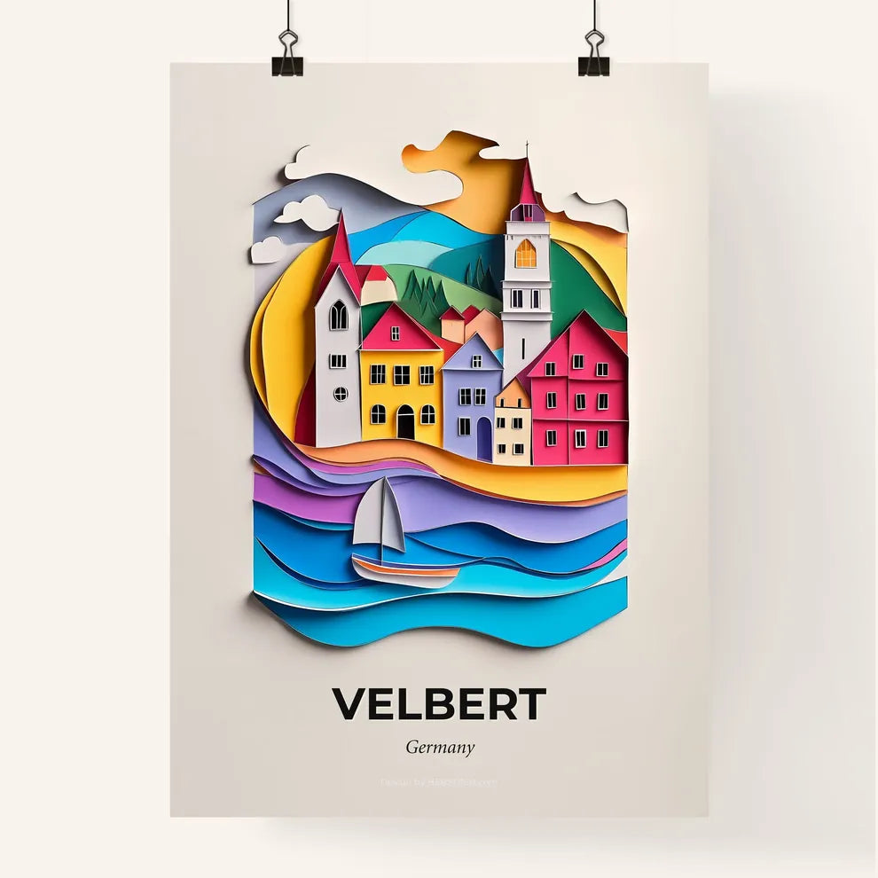 Vivid Velbert, Germany, Colorful Poster