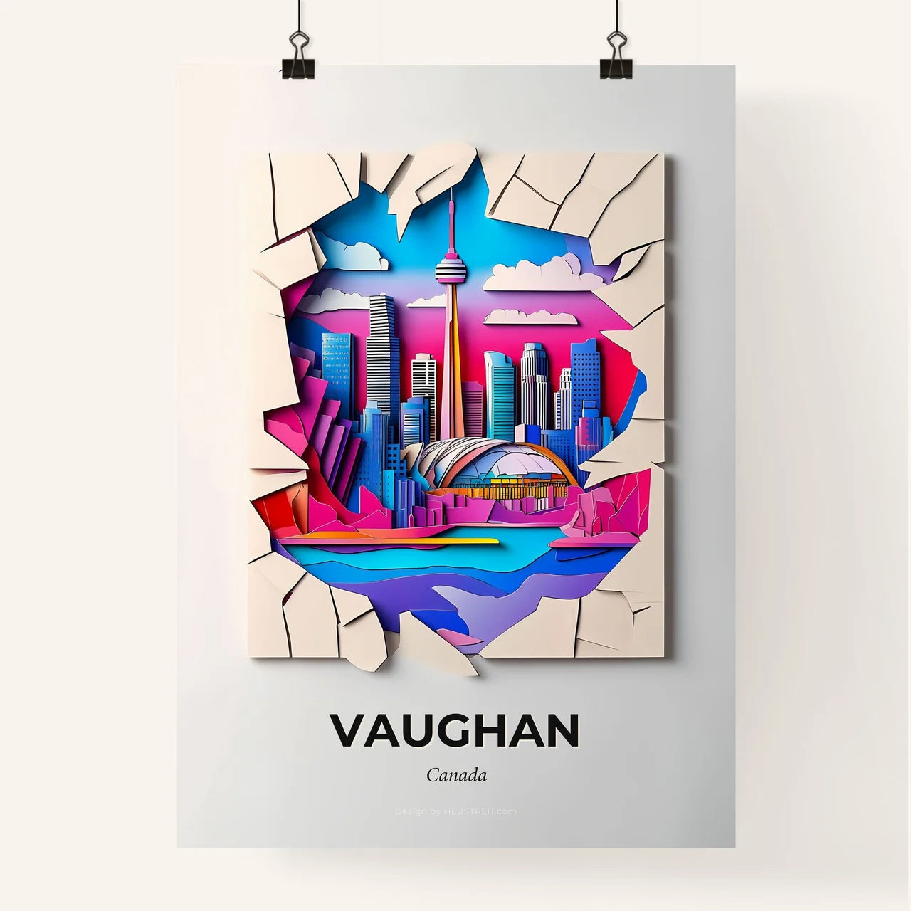 Vivid Vaughan, Canada, Colorful Poster