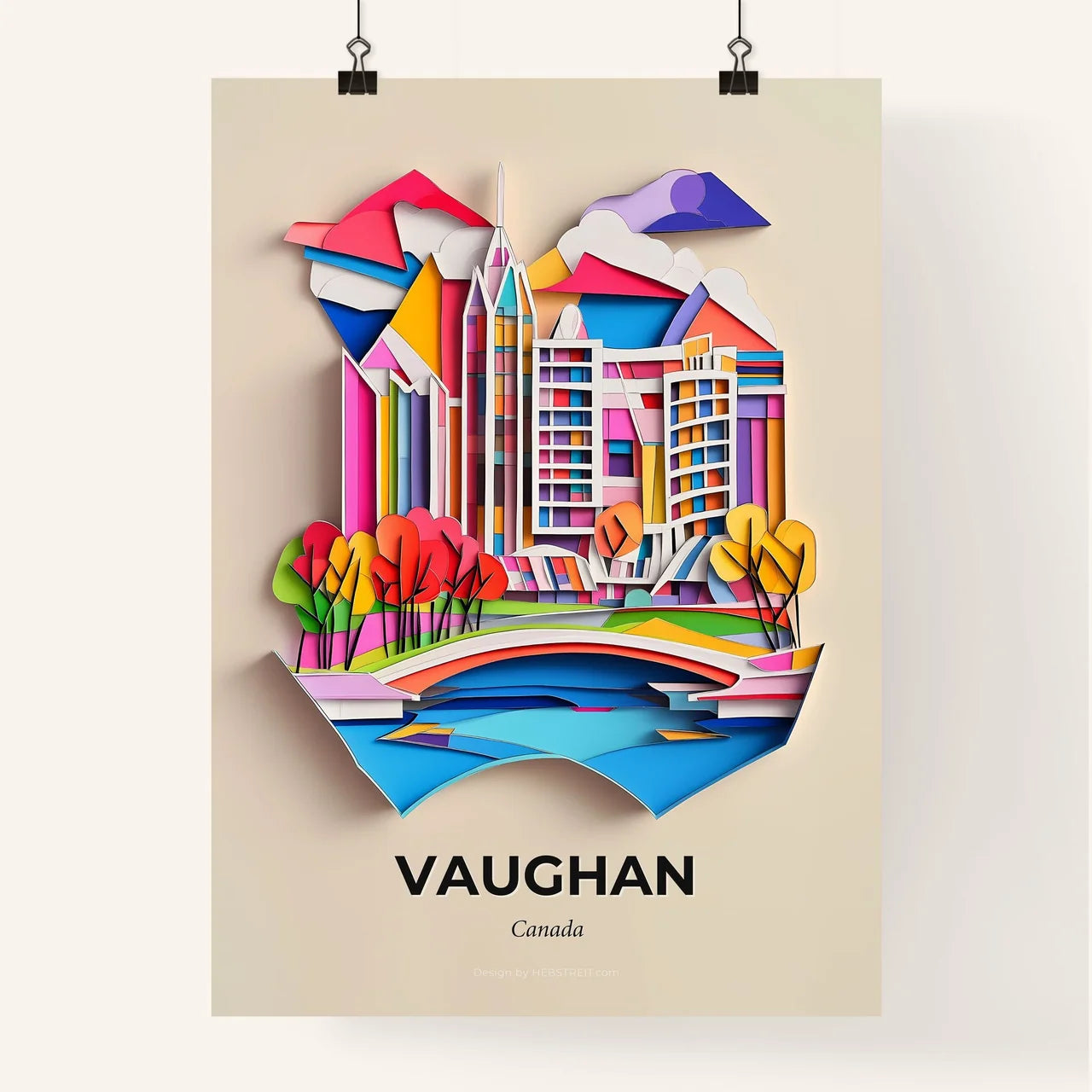 Vivid Vaughan, Canada, Colorful Poster