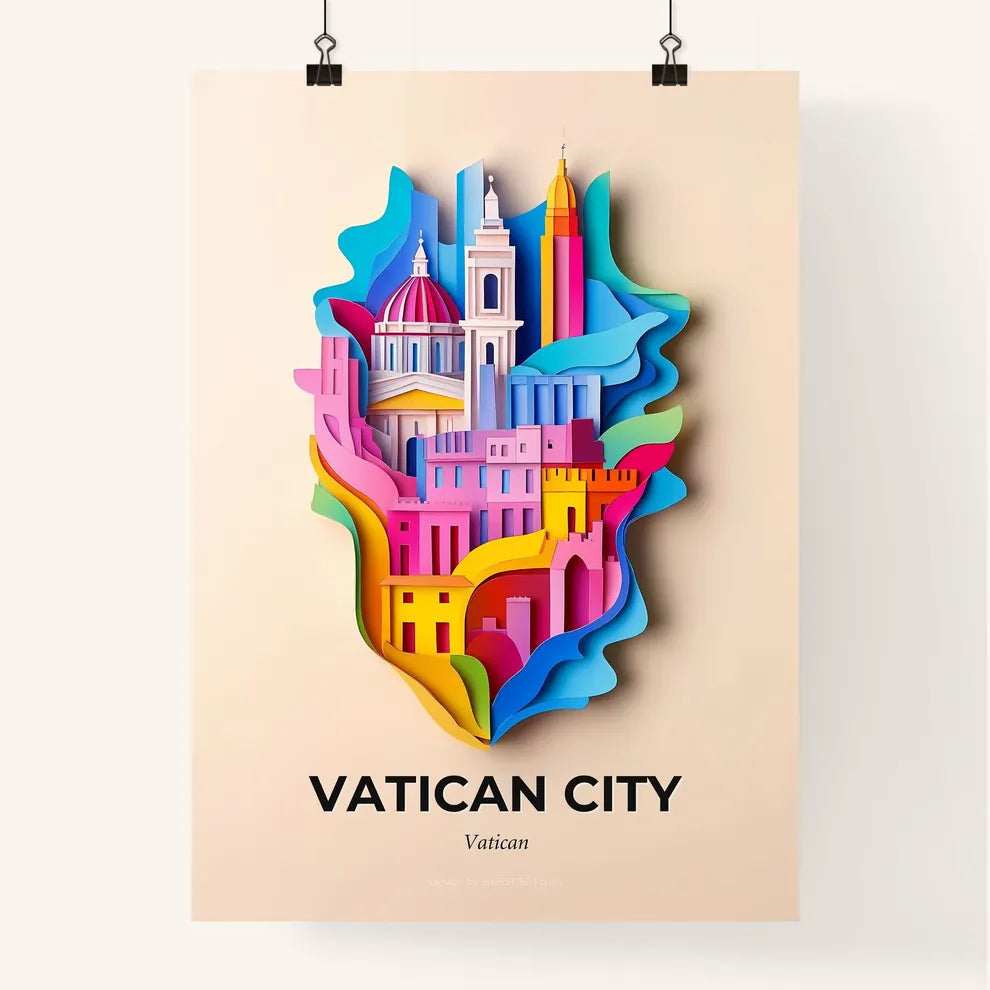 Vivid Vatican City, Vatican, Colorful Poster