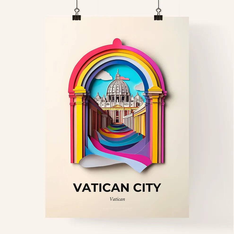 Vivid Vatican City, Vatican, Colorful Poster
