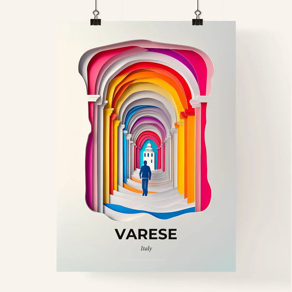 Vivid Varese, Italy, Colorful Poster