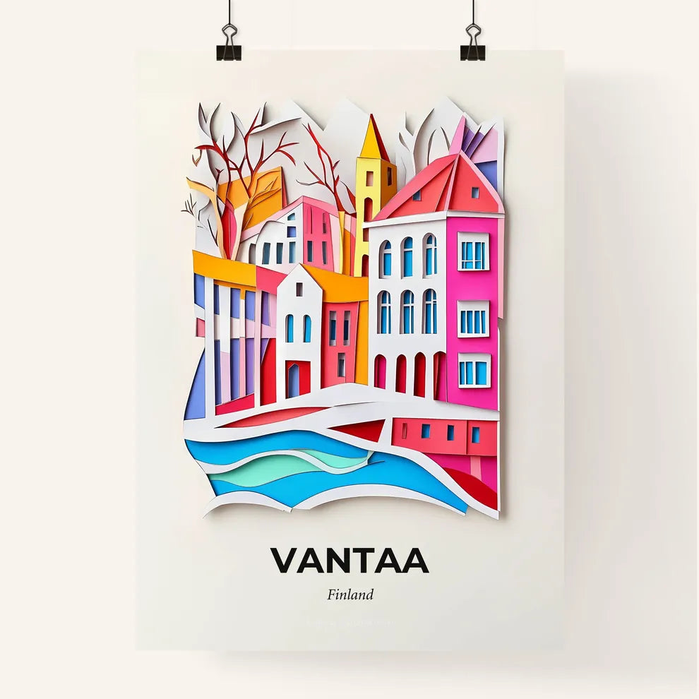 Vivid Vantaa, Finland, Colorful Poster