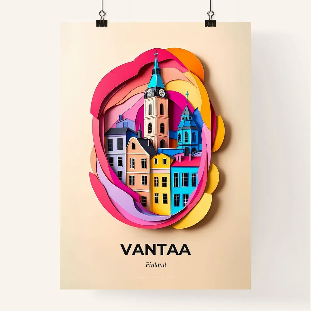 Vivid Vantaa, Finland, Colorful Poster