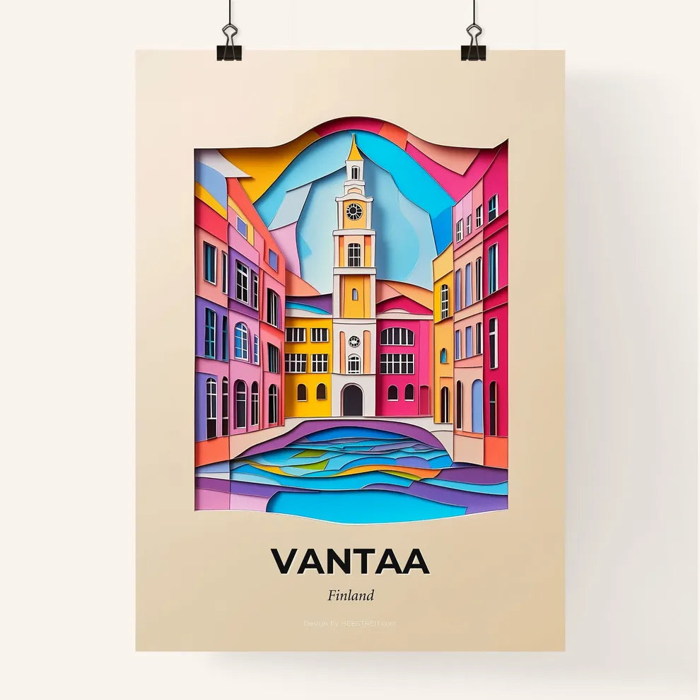 Vivid Vantaa, Finland, Colorful Poster