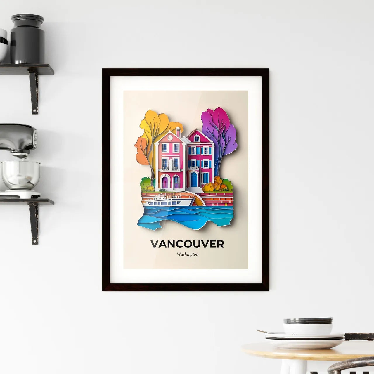 Vivid Vancouver, Washington, Framed Wall Art