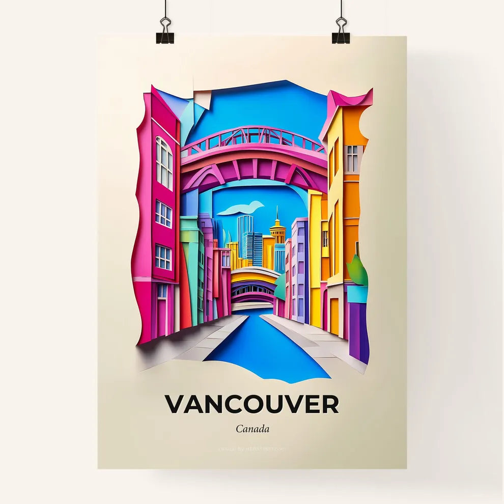 Vivid Vancouver, Canada, Colorful Poster