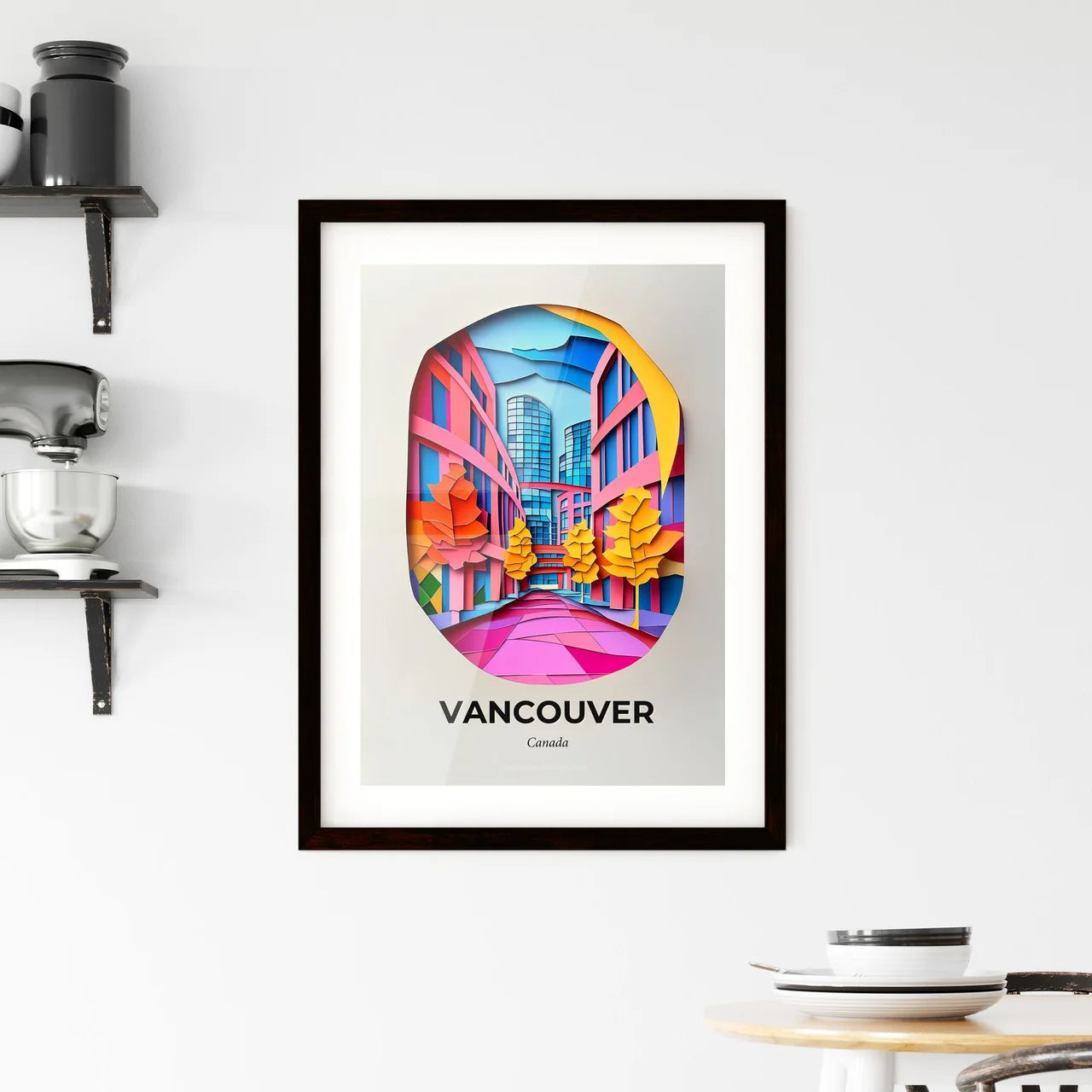 Vivid Vancouver, Canada, Framed Wall Art