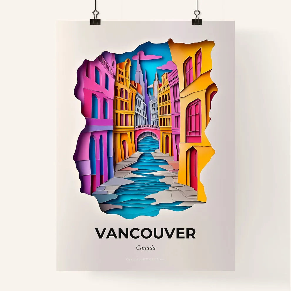 Vivid Vancouver, Canada, Colorful Poster