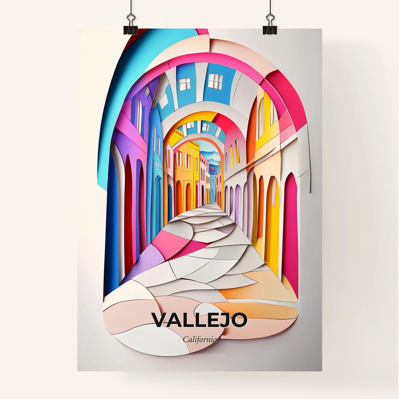 Vivid Vallejo, California, Colorful Poster