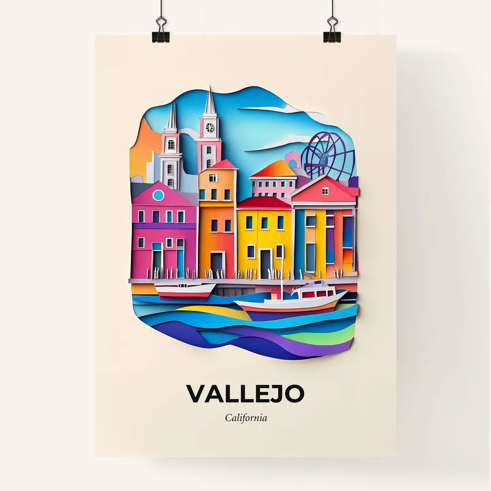 Vivid Vallejo, California, Colorful Poster