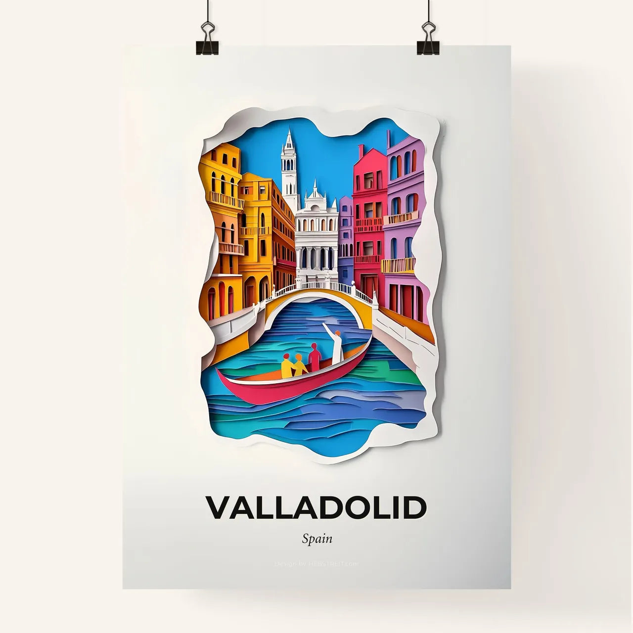 Vivid Valladolid, Spain, Colorful Poster