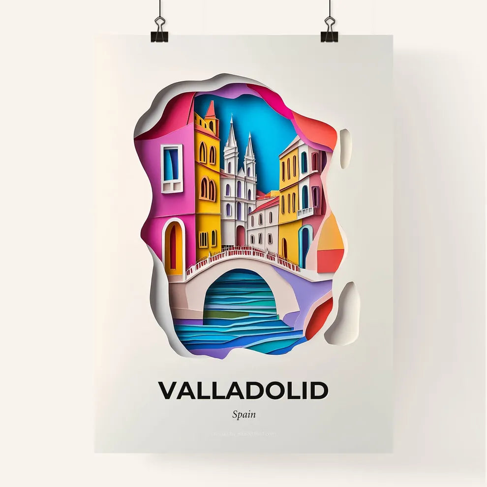 Vivid Valladolid, Spain, Colorful Poster