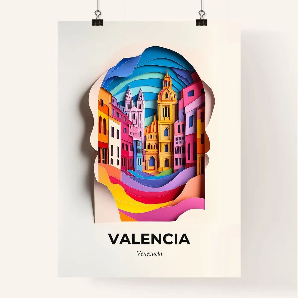 Vivid Valencia, Venezuela, Colorful Poster