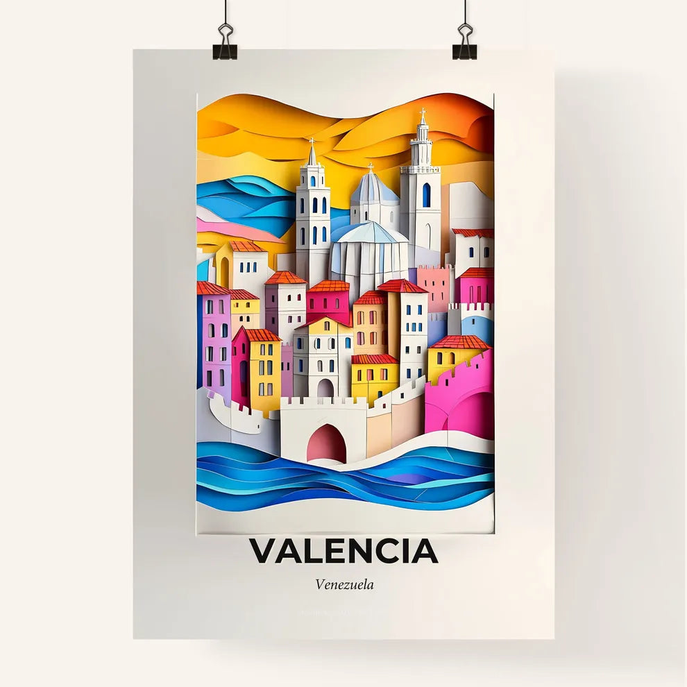 Vivid Valencia, Venezuela, Colorful Poster