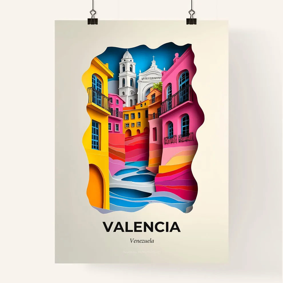 Vivid Valencia, Venezuela, Colorful Poster