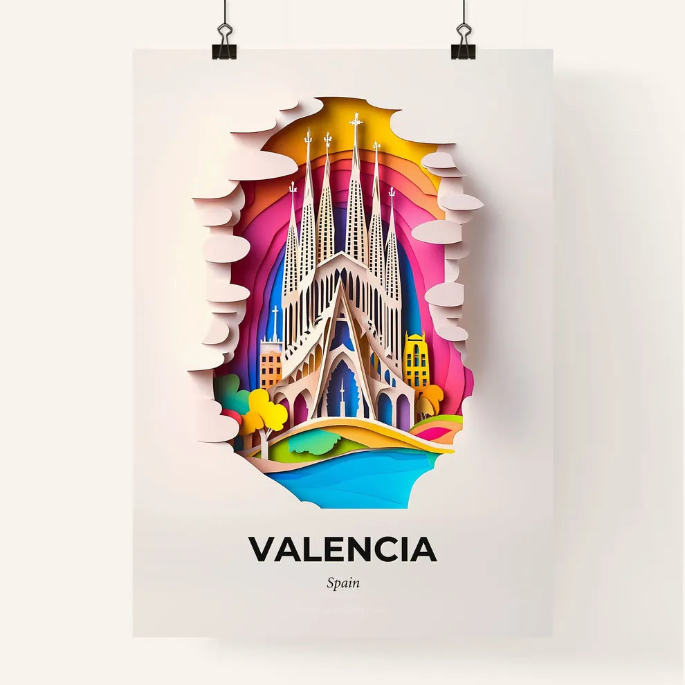 Vivid Valencia, Spain, Colorful Poster
