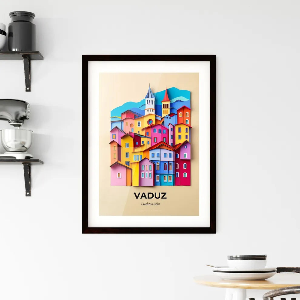 Vivid Vaduz, Liechtenstein, Framed Wall Art