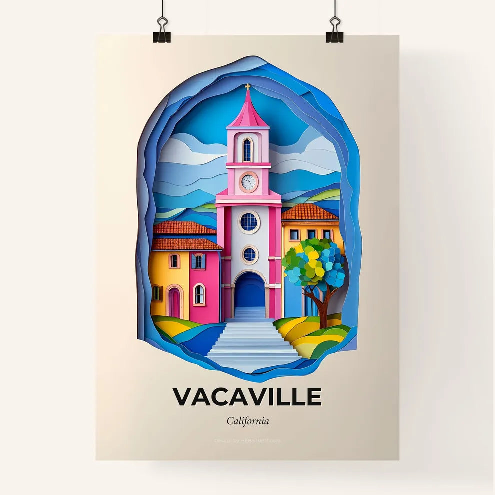 Vivid Vacaville, California, Colorful Poster