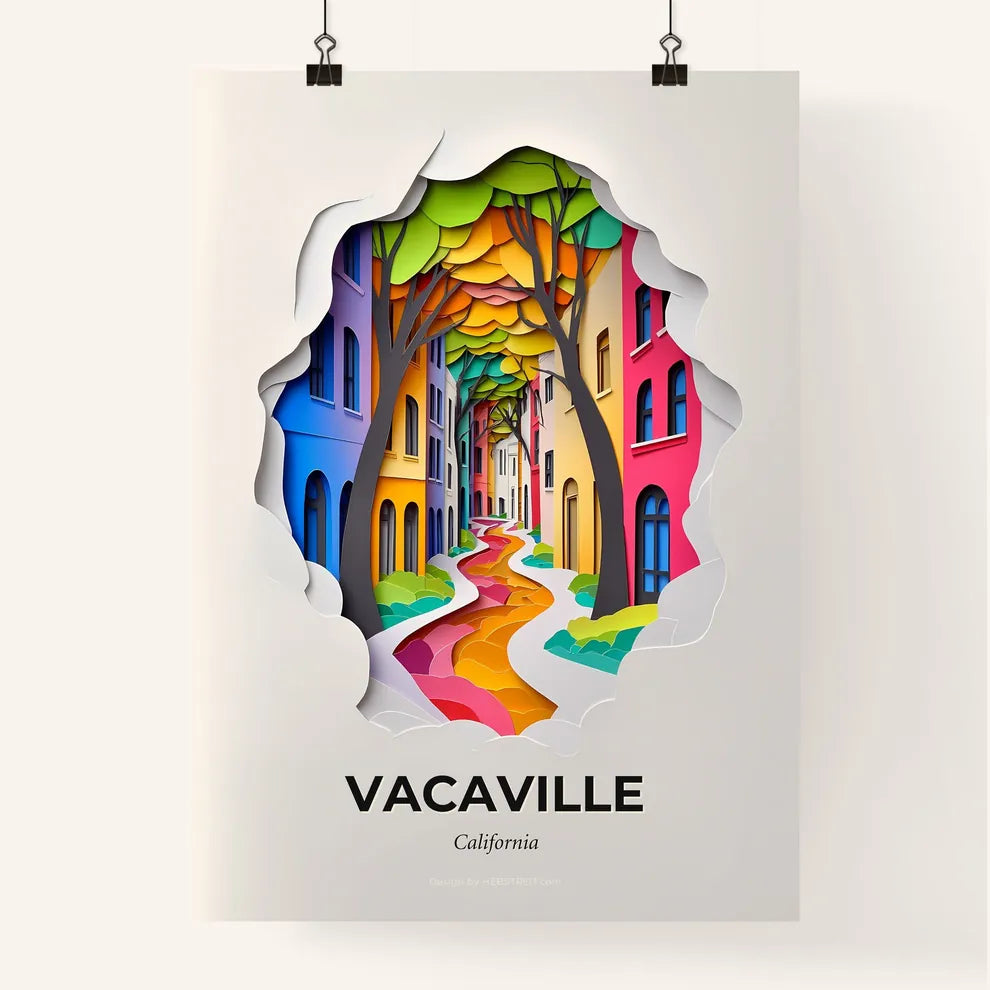 Vivid Vacaville, California, Colorful Poster