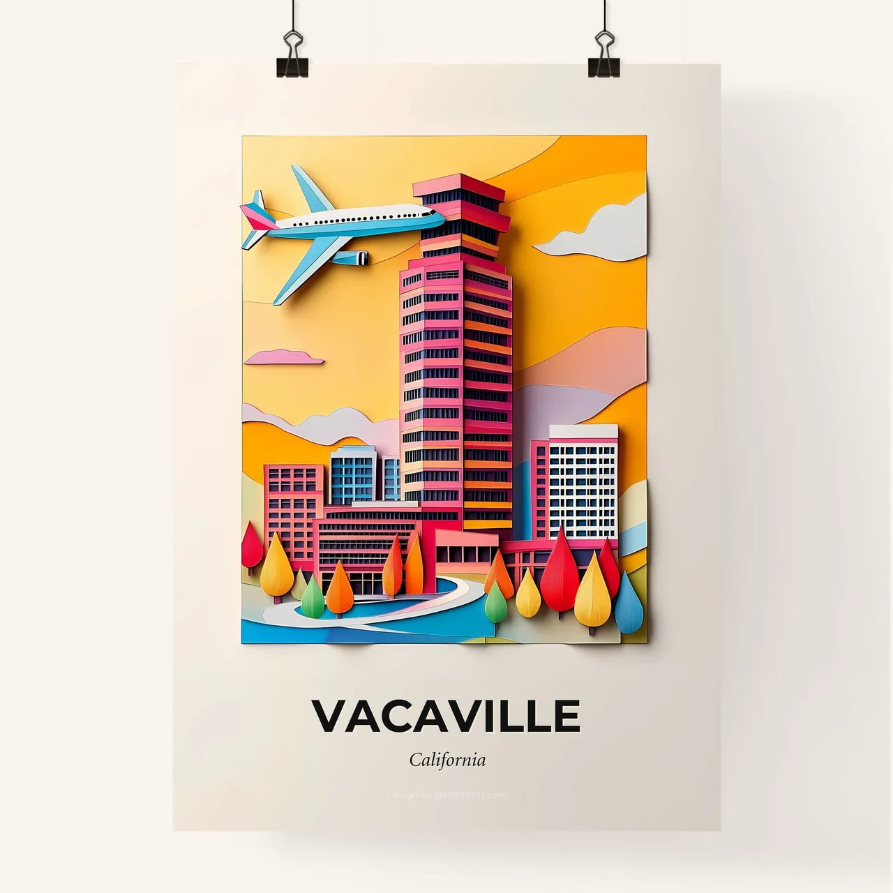 Vivid Vacaville, California, Colorful Poster